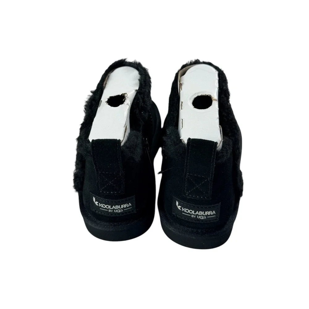Koolaburra UGG Koola Ultra Mini Black Suede Boots Size 1 Kids 1167971K K/BLK NEW